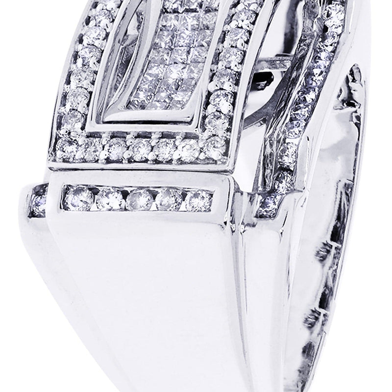 White Gold Mens Diamond Ring| 1.11 Carats| 13.37 Grams