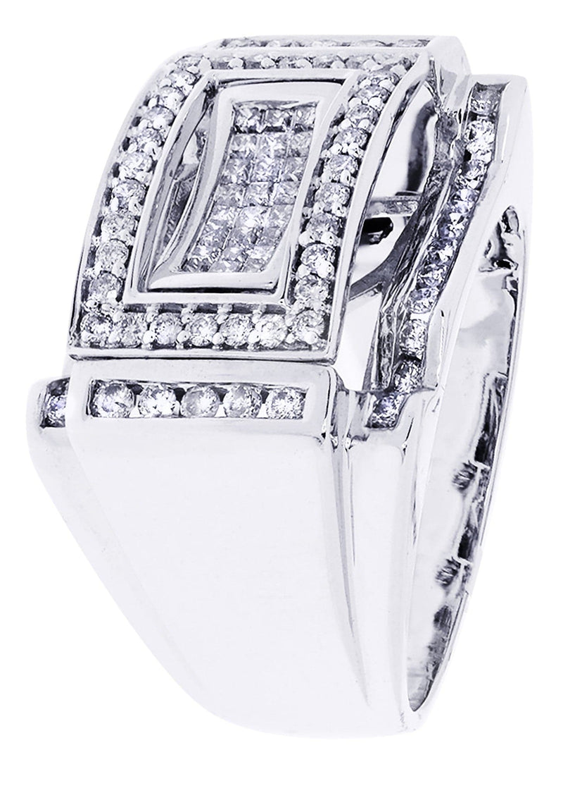 White Gold Mens Diamond Ring| 1.11 Carats| 13.37 Grams