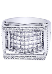 White Gold Mens Diamond Ring| 2.78 Carats| 13.79 Grams