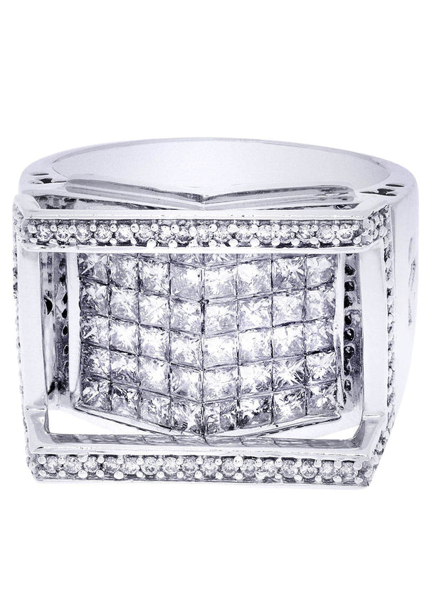 White Gold Mens Diamond Ring| 2.78 Carats| 13.79 Grams