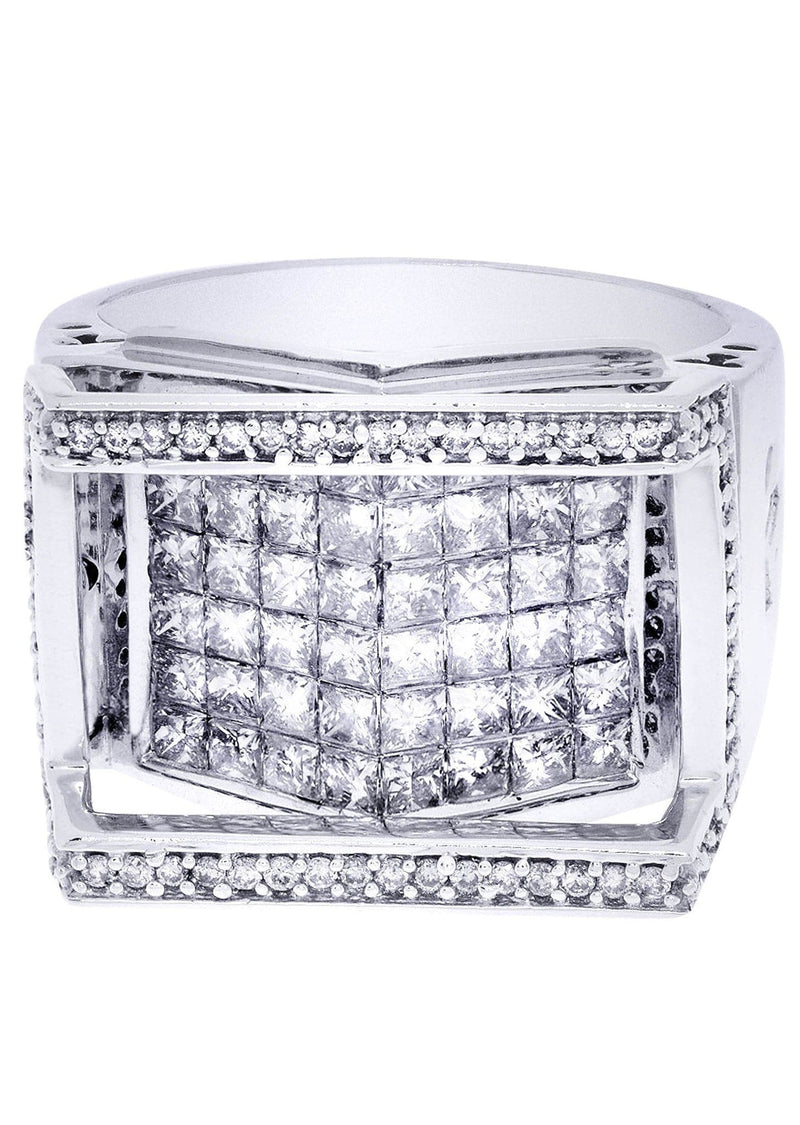 White Gold Mens Diamond Ring| 2.78 Carats| 13.79 Grams
