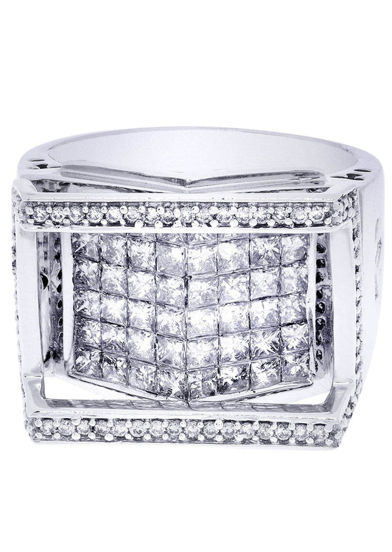 White Gold Mens Diamond Ring| 2.78 Carats| 13.79 Grams
