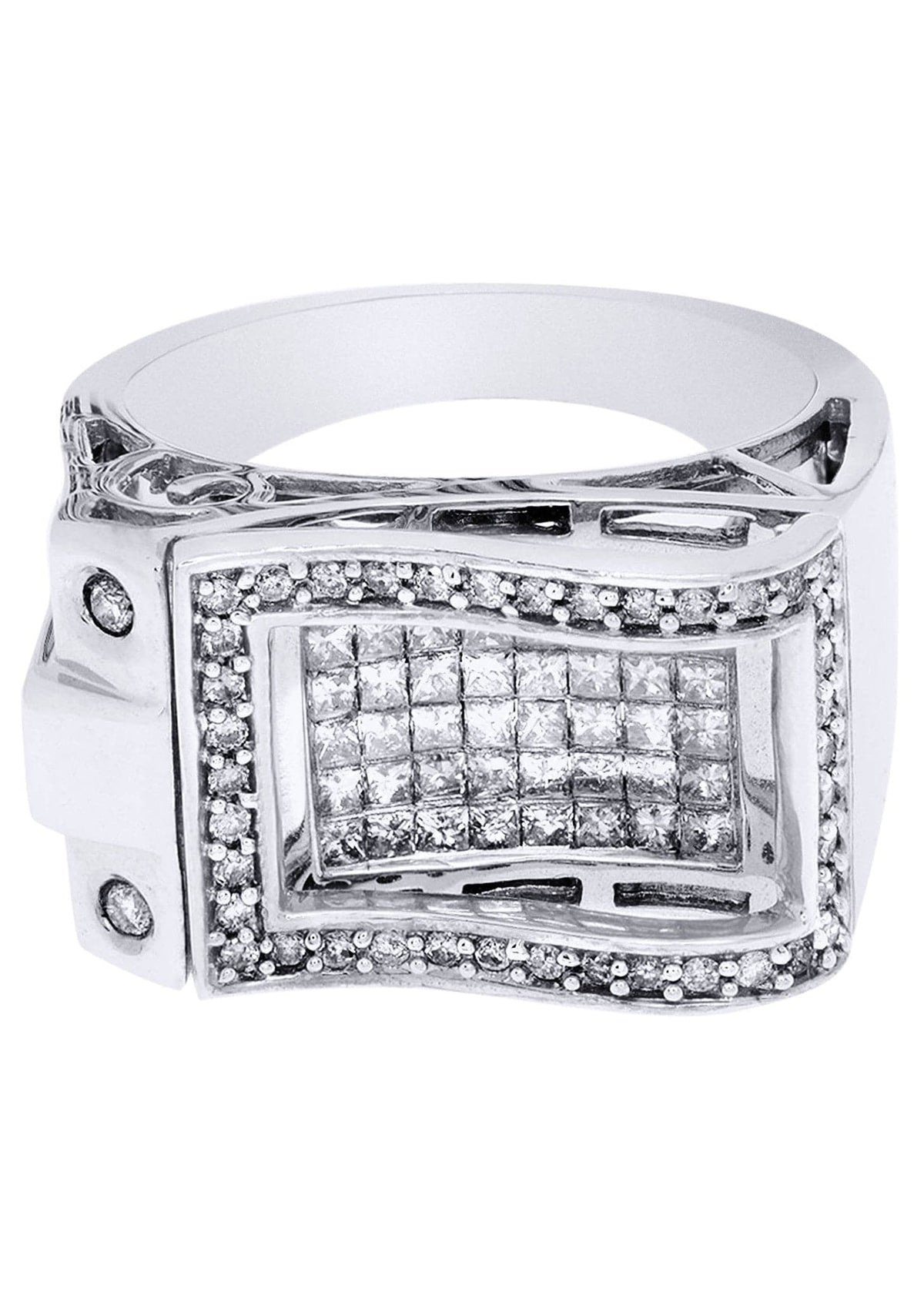 White Gold Mens Diamond Ring| 1.32 Carats| 14.04 Grams