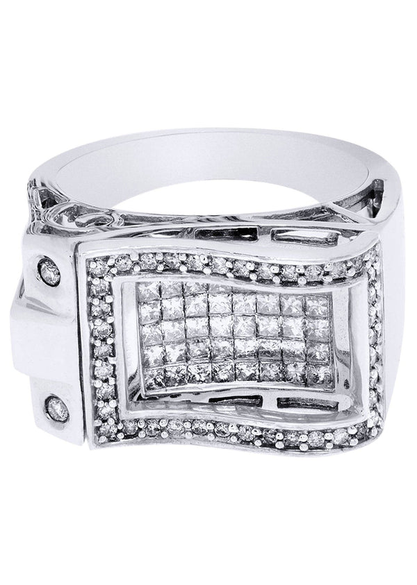 White Gold Mens Diamond Ring| 1.32 Carats| 14.04 Grams