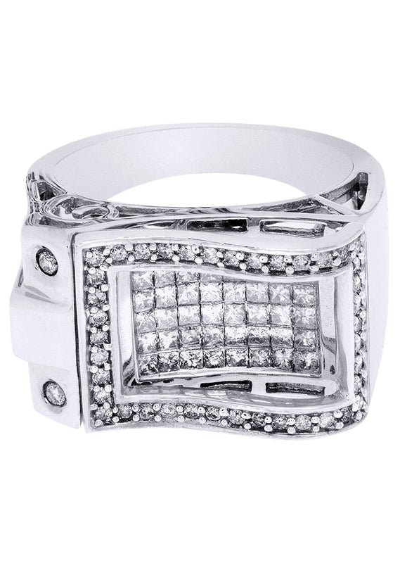 White Gold Mens Diamond Ring| 1.32 Carats| 14.04 Grams