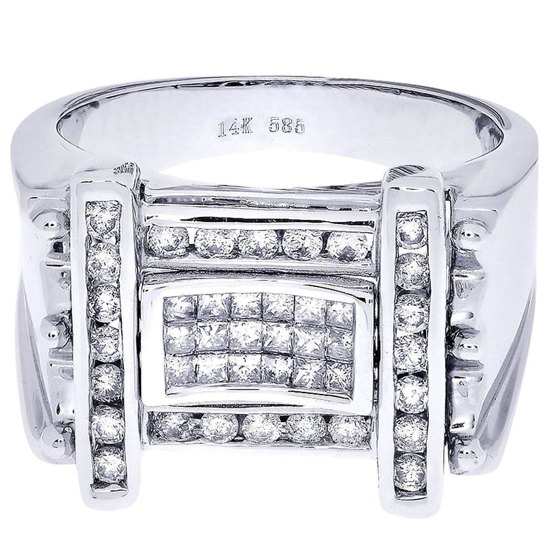 White Gold Mens Diamond Ring| 0.89 Carats| 12.3 Grams