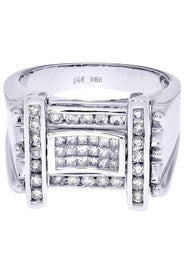 White Gold Mens Diamond Ring| 0.89 Carats| 12.3 Grams