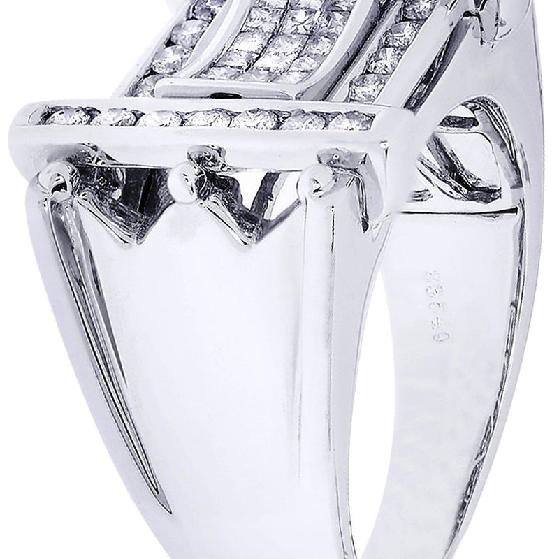 White Gold Mens Diamond Ring| 0.89 Carats| 12.3 Grams