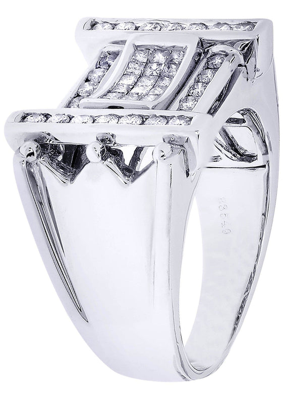 White Gold Mens Diamond Ring| 0.89 Carats| 12.3 Grams