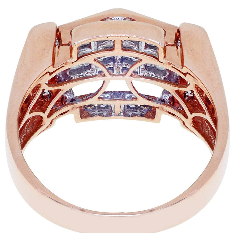 Rose Gold Mens Diamond Ring / Pinky Diamond Ring| 1.33 Carats