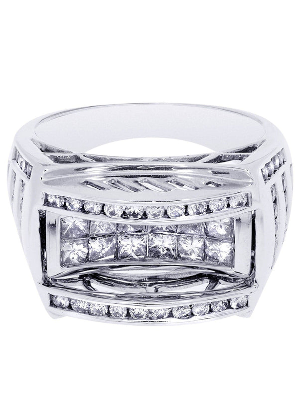 White Gold Mens Diamond Ring| 2.03 Carats| 12.21 Grams