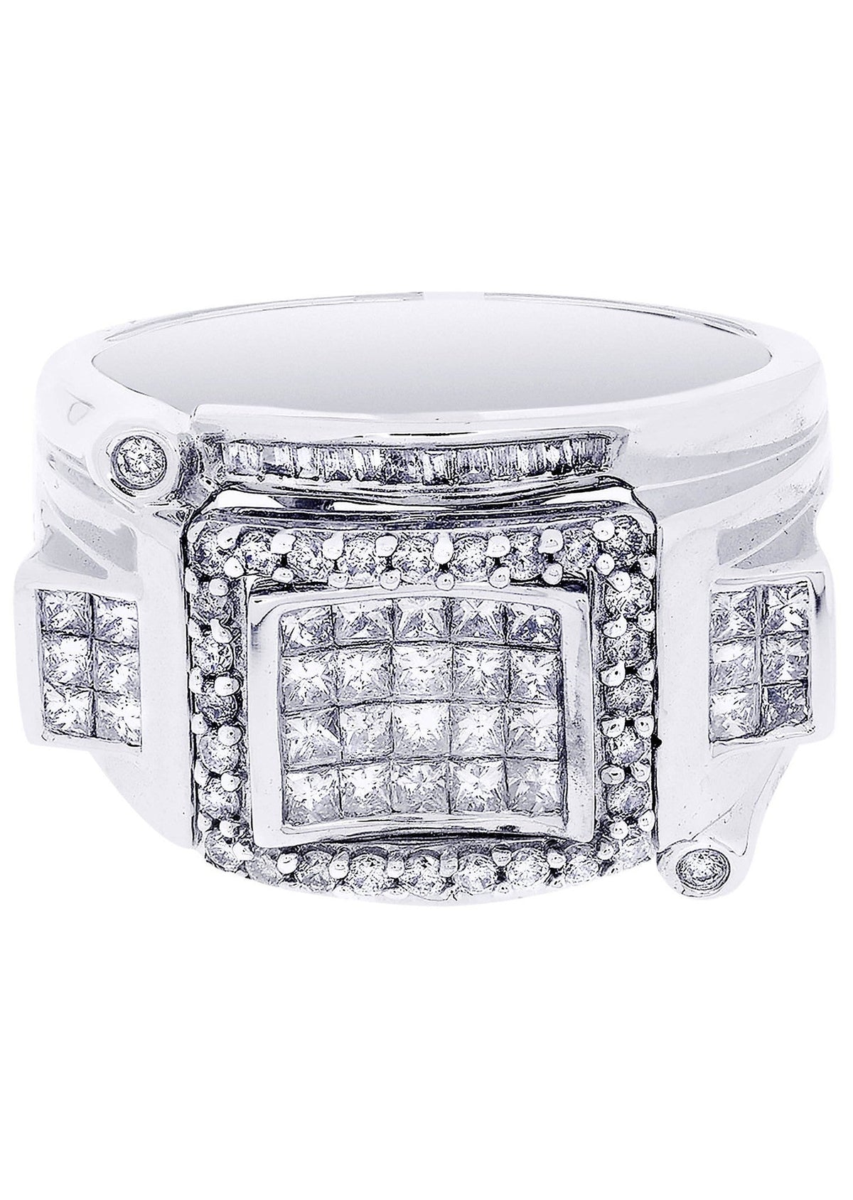 White Gold Mens Diamond Ring| 1.33 Carats| 12.39 Grams