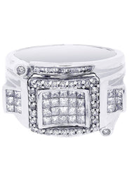 White Gold Mens Diamond Ring| 1.33 Carats| 12.39 Grams