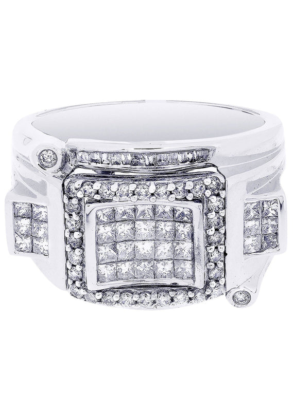 White Gold Mens Diamond Ring| 1.33 Carats| 12.39 Grams