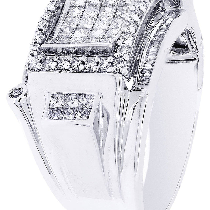 White Gold Mens Diamond Ring| 1.33 Carats| 12.39 Grams