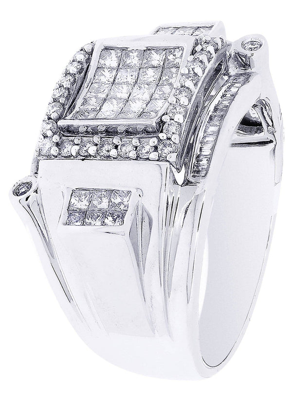 White Gold Mens Diamond Ring| 1.33 Carats| 12.39 Grams