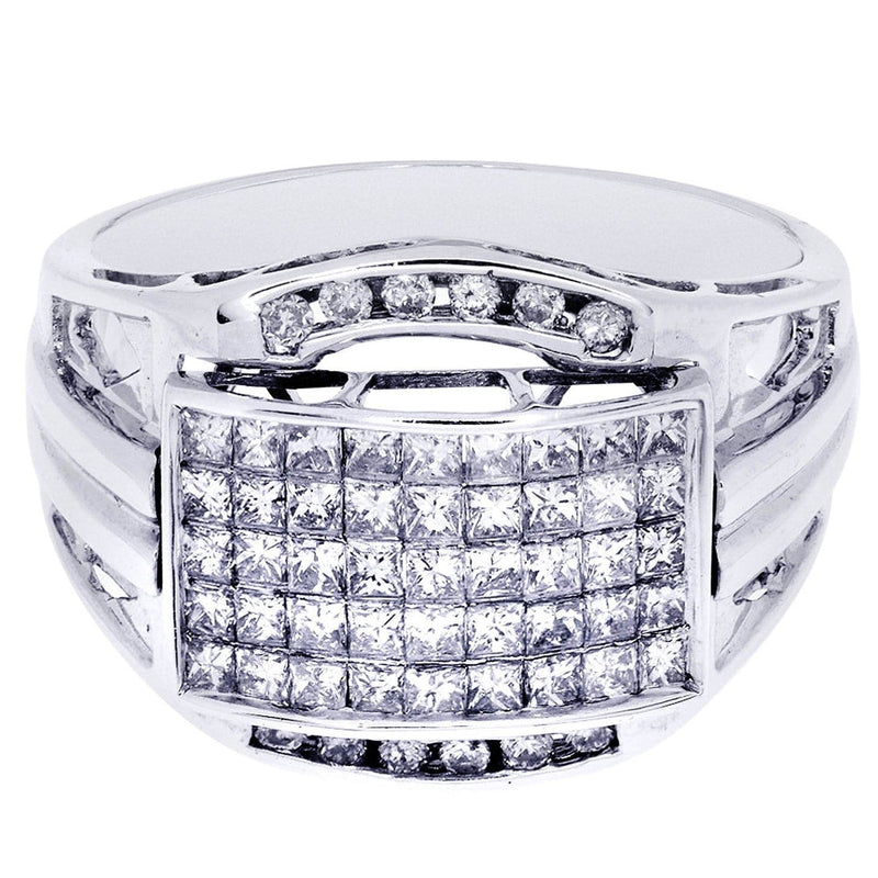 White Gold Mens Diamond Ring| 1.27 Carats| 7.71 Grams