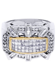 White Gold Mens Diamond Ring| 1.25 Carats| 13.86 Grams