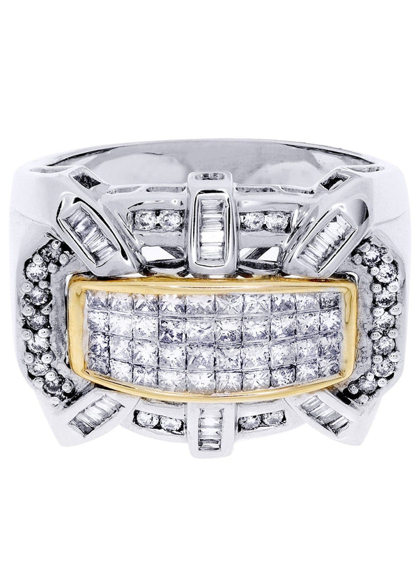 White Gold Mens Diamond Ring| 1.25 Carats| 13.86 Grams