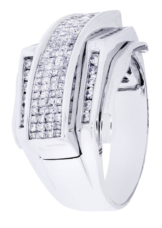White Gold Mens Diamond Ring| 1.22 Carats| 11.96 Grams