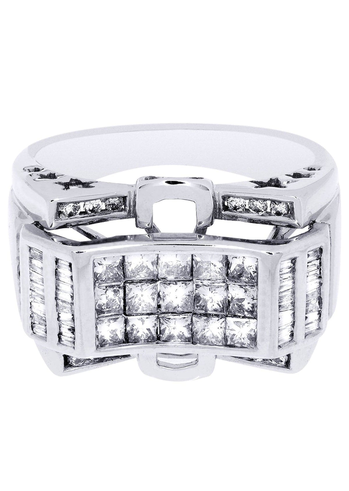 White Gold Mens Diamond Ring| 1.6 Carats| 10.5 Grams