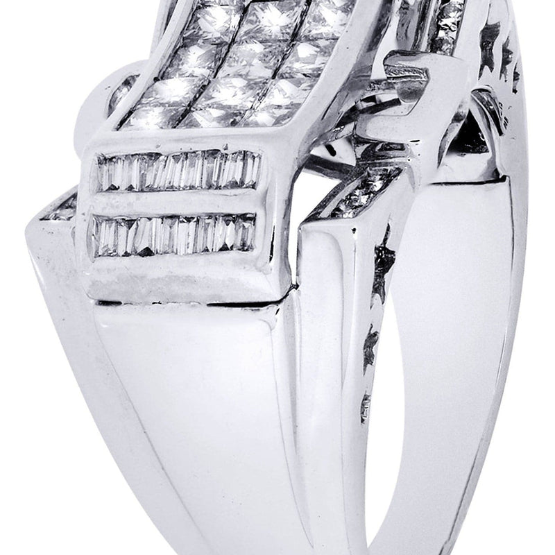 White Gold Mens Diamond Ring| 1.6 Carats| 10.5 Grams