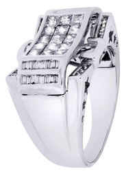 White Gold Mens Diamond Ring| 1.6 Carats| 10.5 Grams