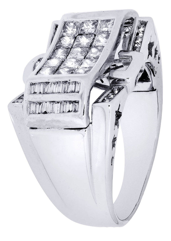White Gold Mens Diamond Ring| 1.6 Carats| 10.5 Grams