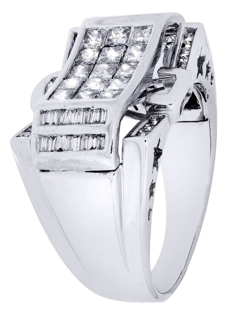 White Gold Mens Diamond Ring| 1.6 Carats| 10.5 Grams