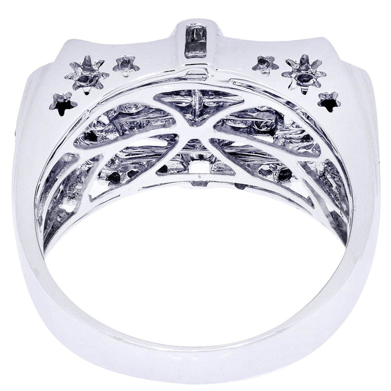 White Gold Mens Diamond Ring| 1.49 Carats| 10.81 Grams