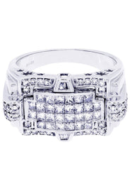 White Gold Mens Diamond Ring| 1.49 Carats| 10.81 Grams