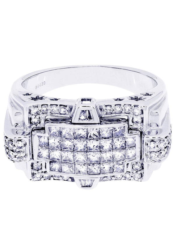 White Gold Mens Diamond Ring| 1.49 Carats| 10.81 Grams