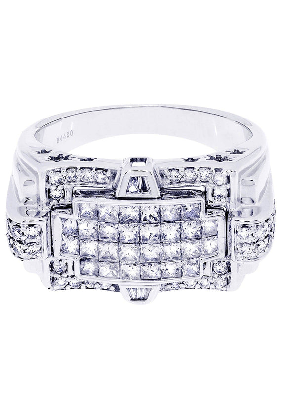 White Gold Mens Diamond Ring| 1.49 Carats| 10.81 Grams