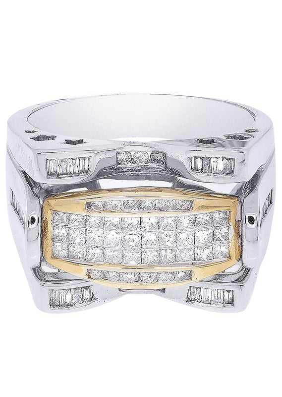 White Gold Mens Diamond Ring| 1.19 Carats| 12.19 Grams