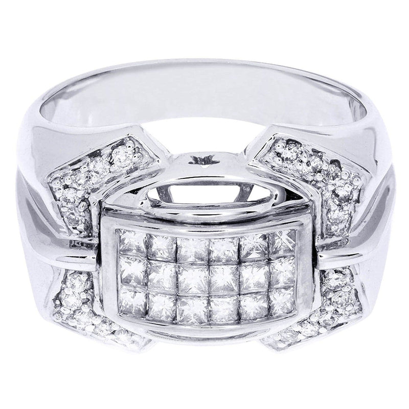 White Gold Mens Diamond Ring| 0.19 Carats| 10.01 Grams