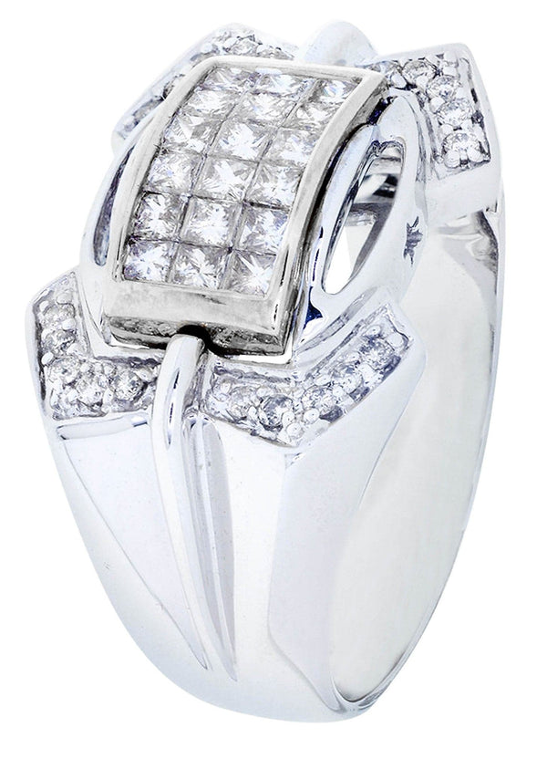 White Gold Mens Diamond Ring| 0.19 Carats| 10.01 Grams