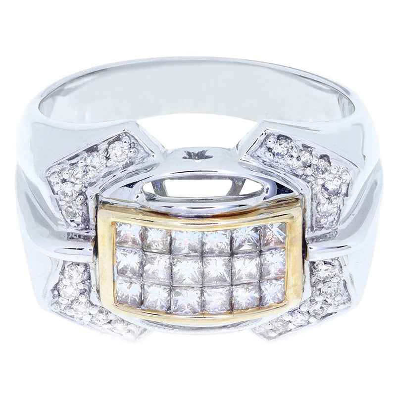 White Gold Mens Diamond Ring| 0.19 Carats| 10.01 Grams