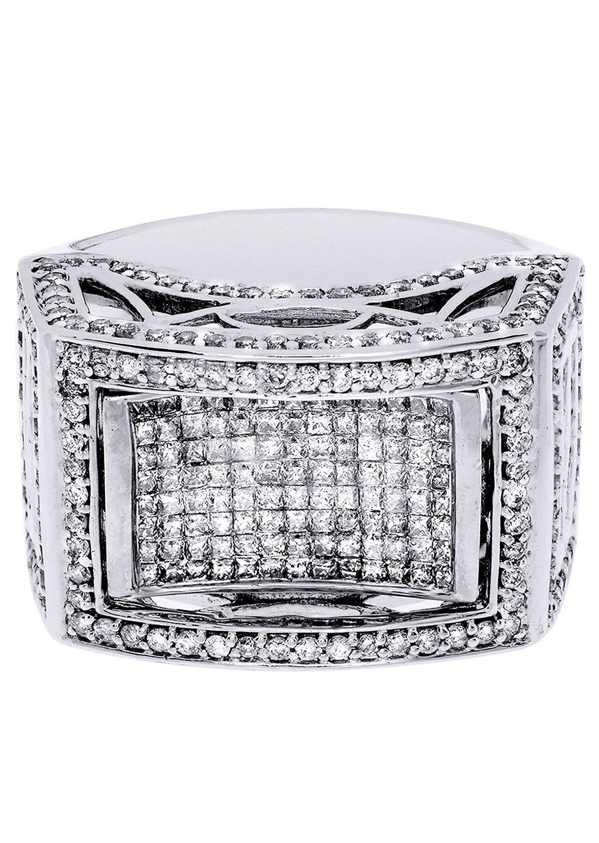 White Gold Mens Diamond Ring| 2.42 Carats| 15.75 Grams