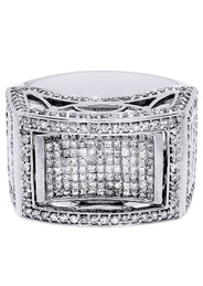 White Gold Mens Diamond Ring| 2.42 Carats| 15.75 Grams