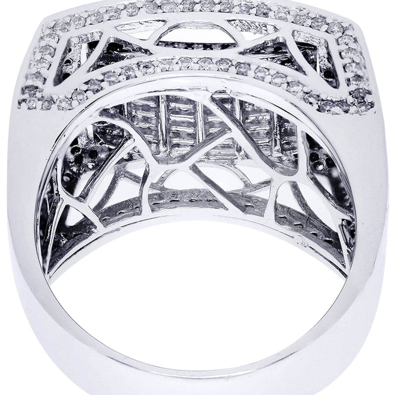 White Gold Mens Diamond Ring| 2.39 Carats| 15.35 Grams