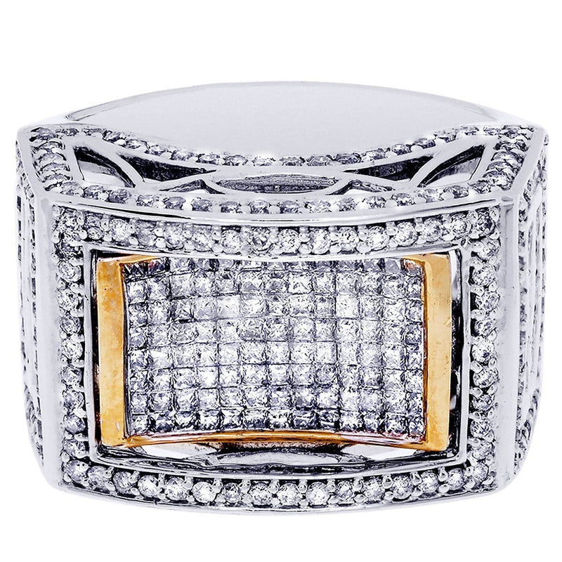 White Gold Mens Diamond Ring| 2.39 Carats| 15.35 Grams