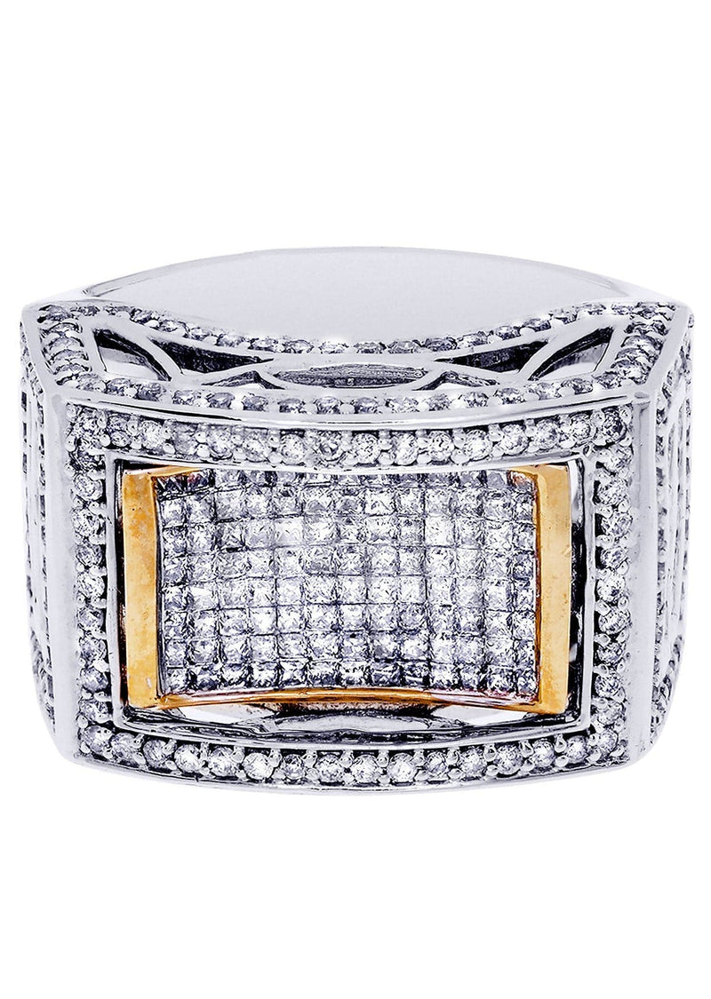 White Gold Mens Diamond Ring| 2.39 Carats| 15.35 Grams