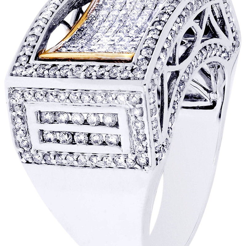 White Gold Mens Diamond Ring| 2.39 Carats| 15.35 Grams