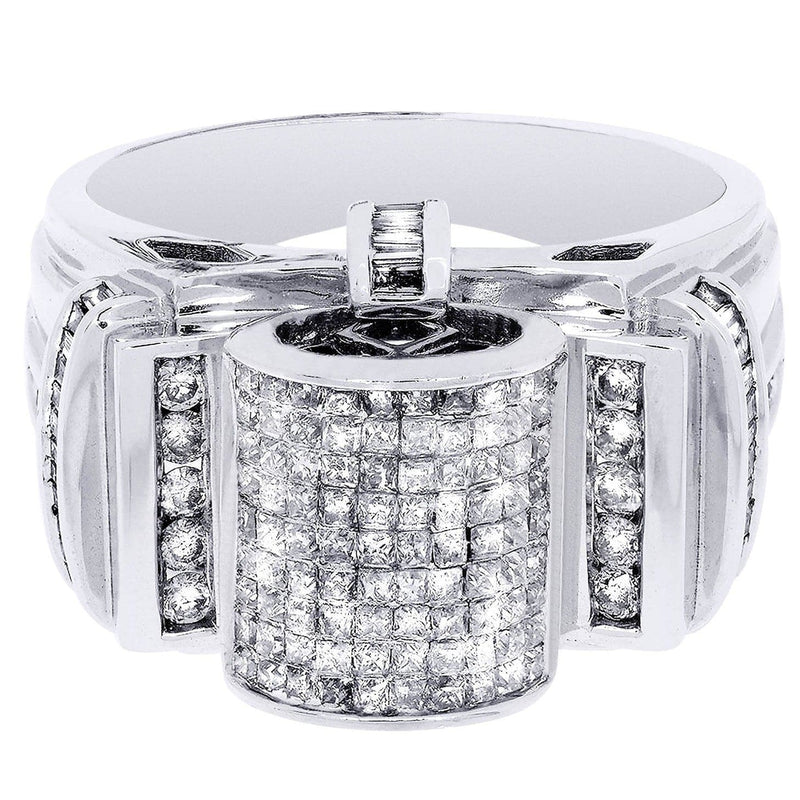 White Gold Mens Diamond Ring| 1.61 Carats| 12.16 Grams