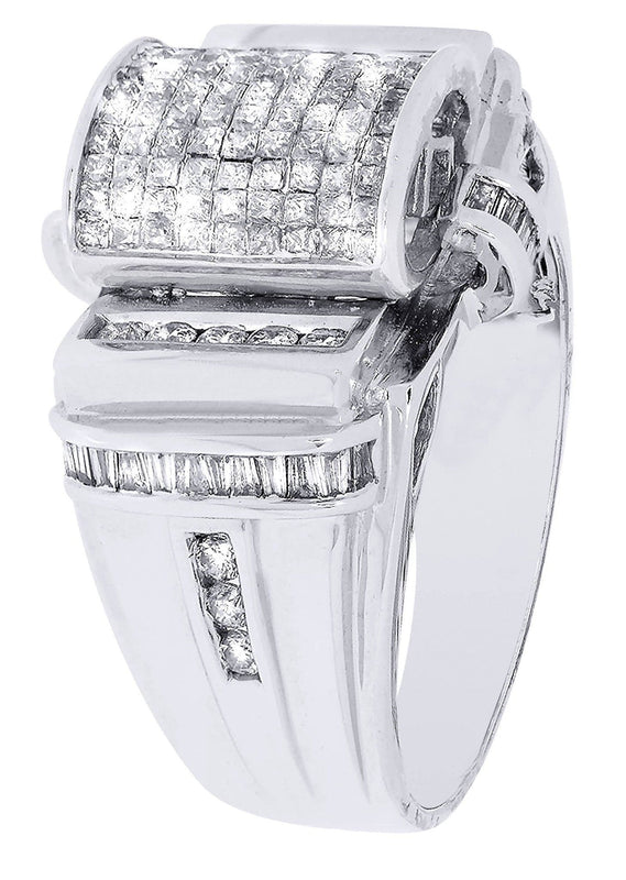 White Gold Mens Diamond Ring| 1.61 Carats| 12.16 Grams