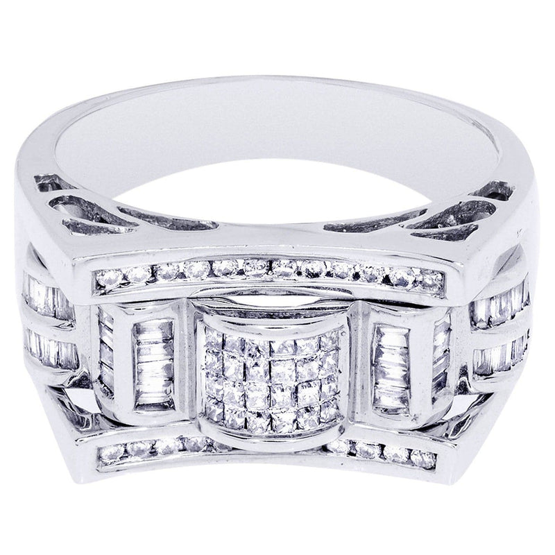 White Gold Mens Diamond Ring| 0.78 Carats| 10.64 Grams