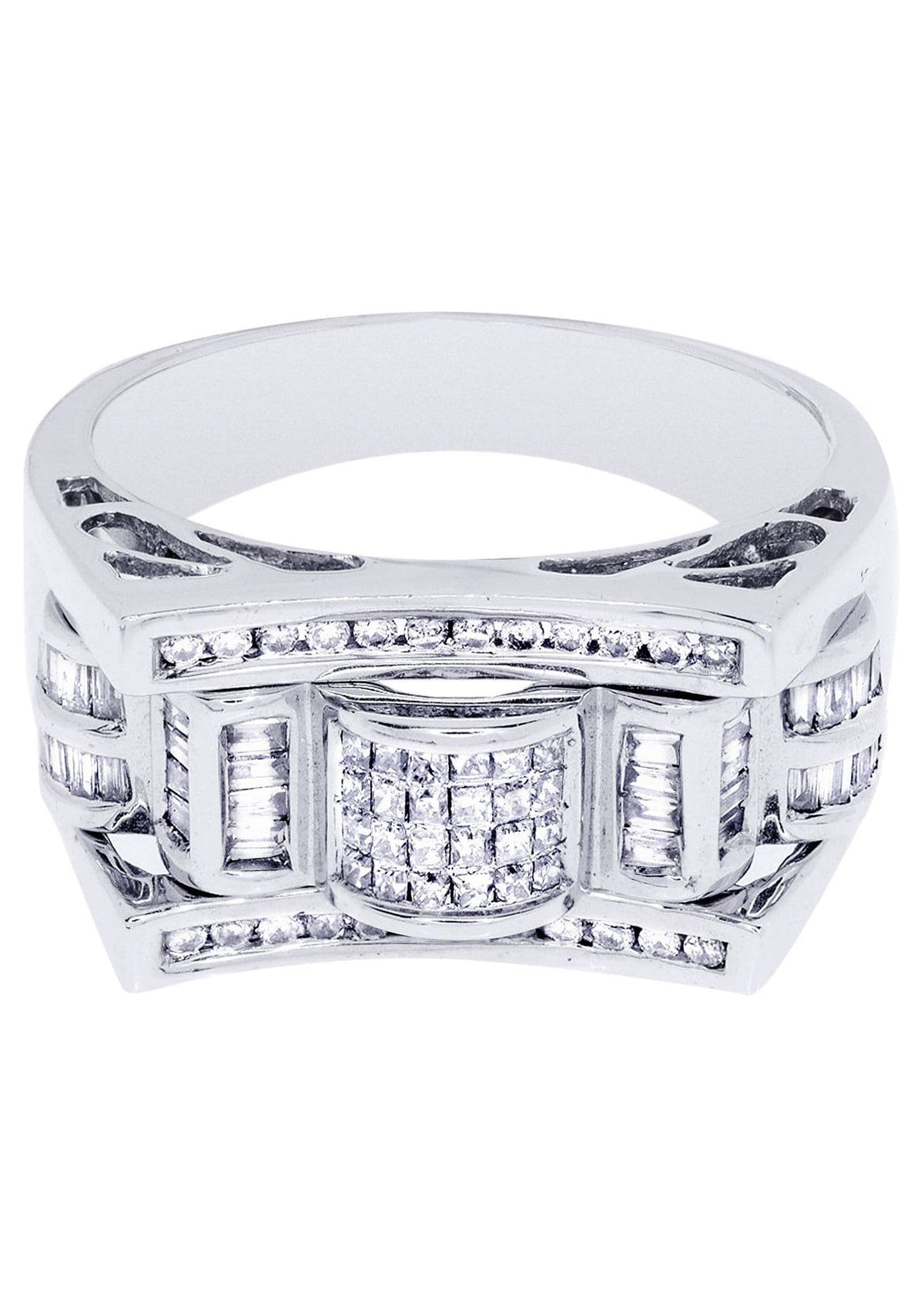 White Gold Mens Diamond Ring| 0.78 Carats| 10.64 Grams