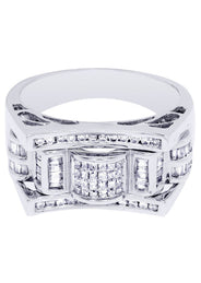 White Gold Mens Diamond Ring| 0.78 Carats| 10.64 Grams