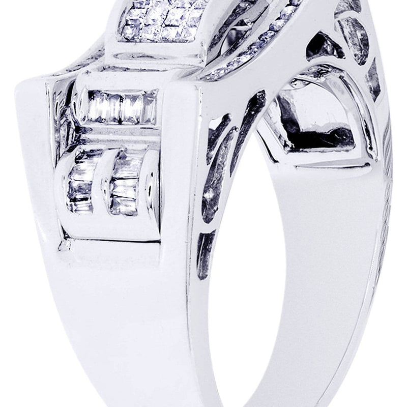 White Gold Mens Diamond Ring| 0.78 Carats| 10.64 Grams