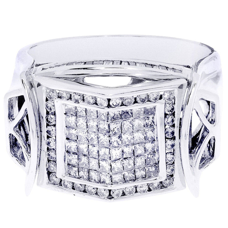 White Gold Mens Diamond Ring| 1.45 Carats| 13.67 Grams